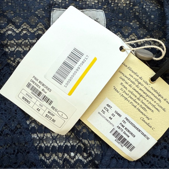 NWT!!! Pink Memories long dress size L Retail 572$ - Picture 7 of 10